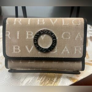 Bulgari 6 Key Case canvas and leather